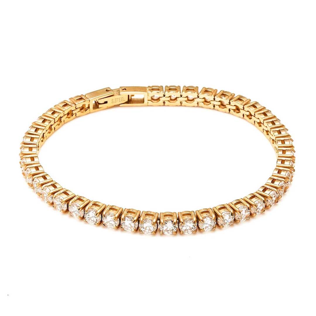 Silk & Steel Tennis Bracelet